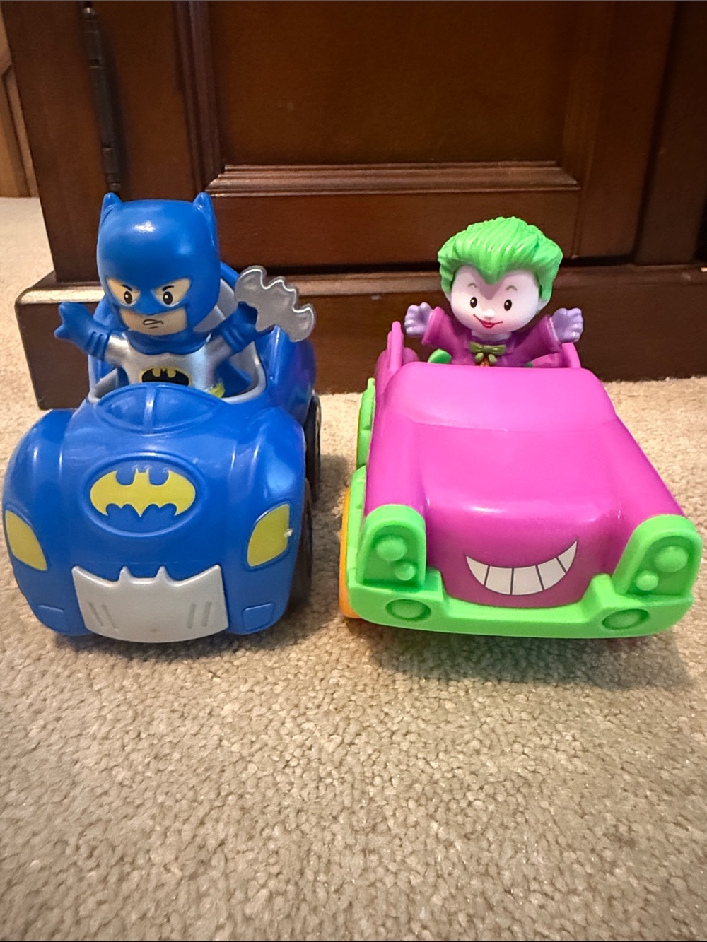 Batman and Joker Little People Car Set Like new!